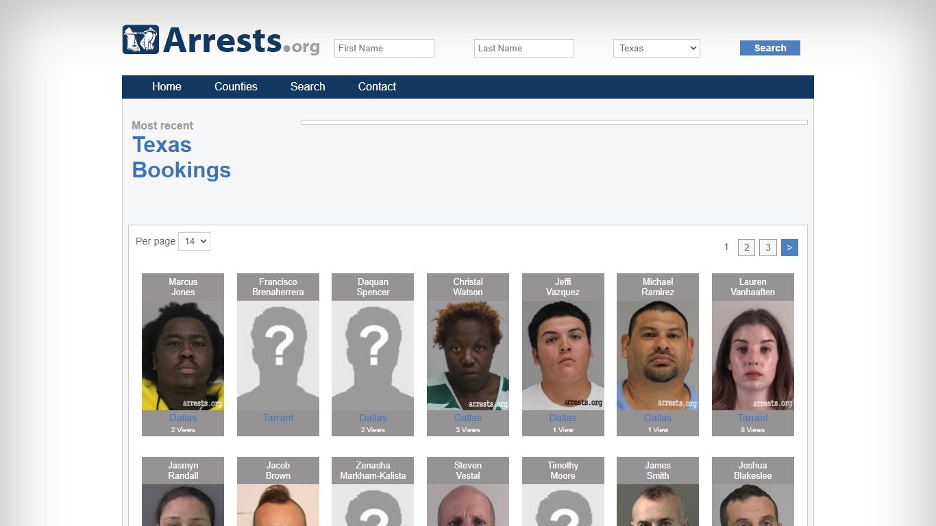 Texas Arrests and Inmate Search